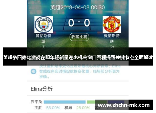英超争四德比激战在即年轻新星迎来机会窗口赛程提醒关键节点全面解读